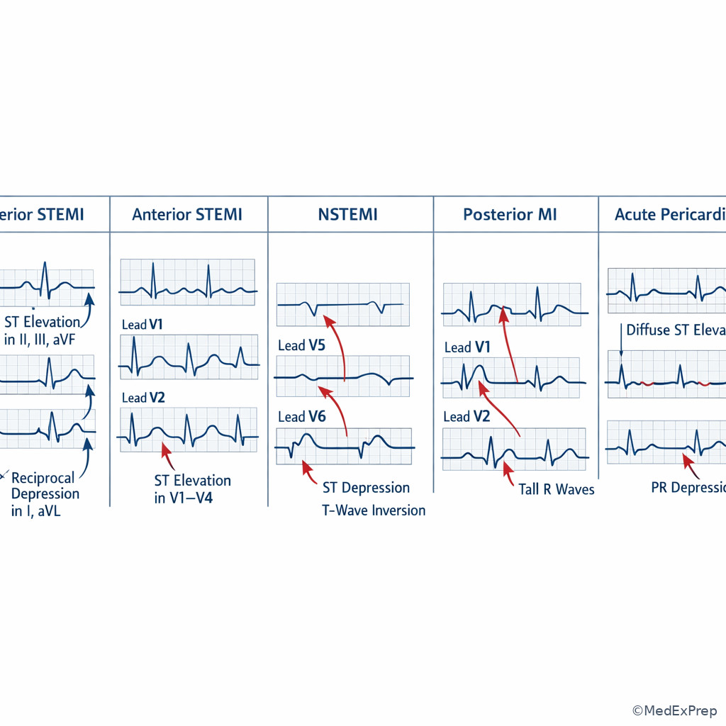 Fig 3. Labeled ECG ischemia pattern sheet