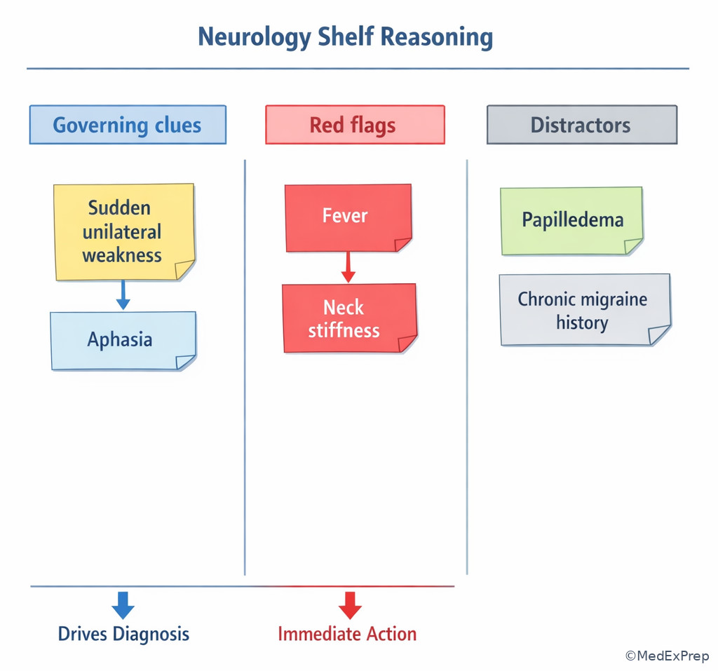 Clinical vignette clue sorting board
