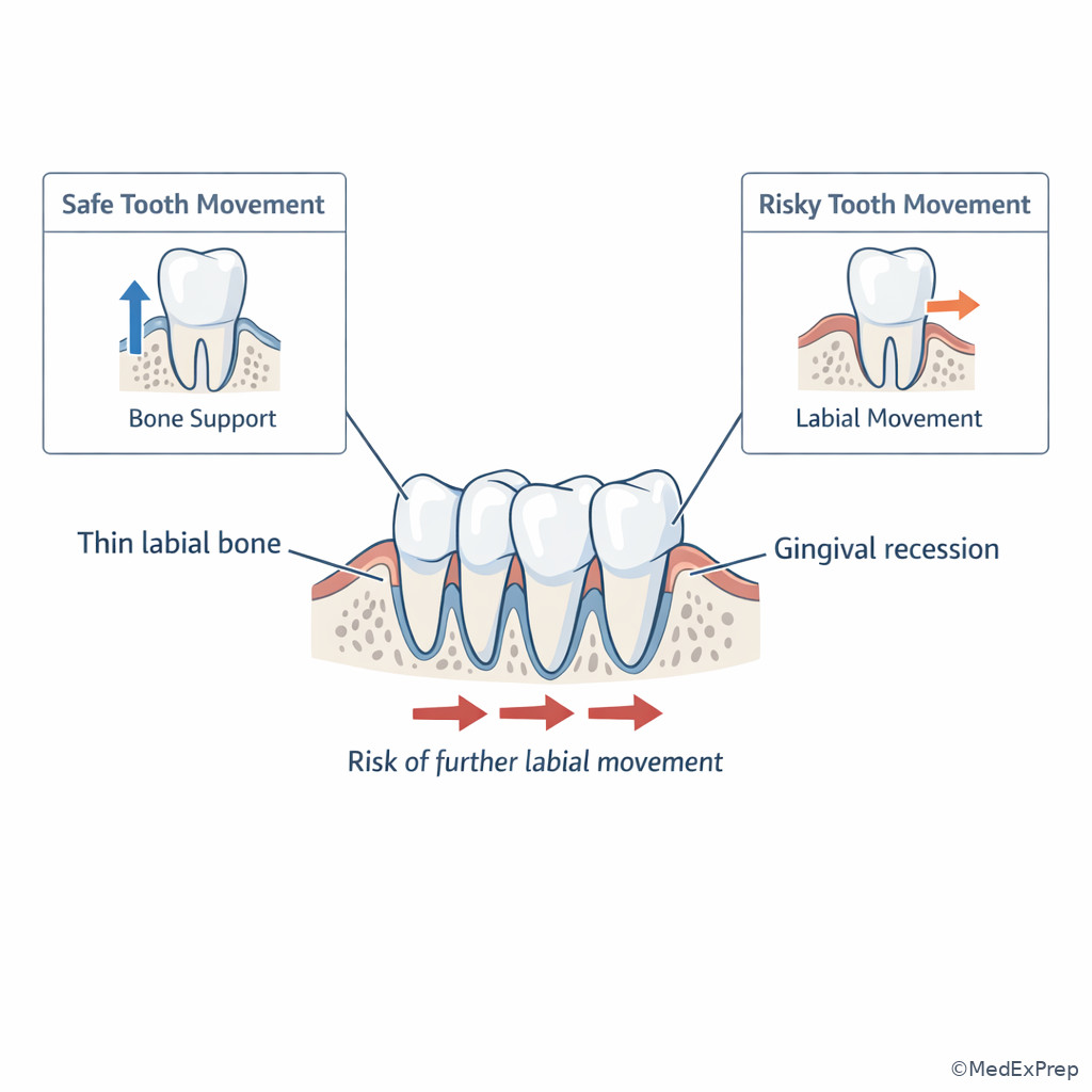 Adult orthodontic periodontal risk illustration