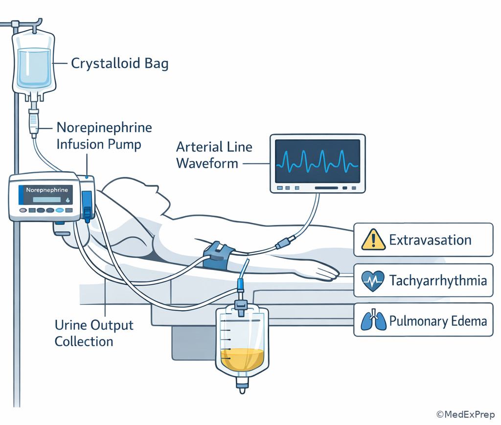 Hemodynamic support infusion setup