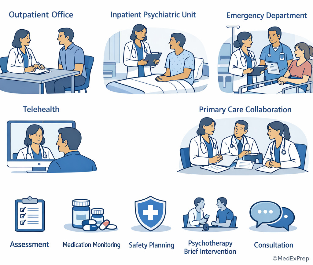 Clinical setting overview for PMHNP practice