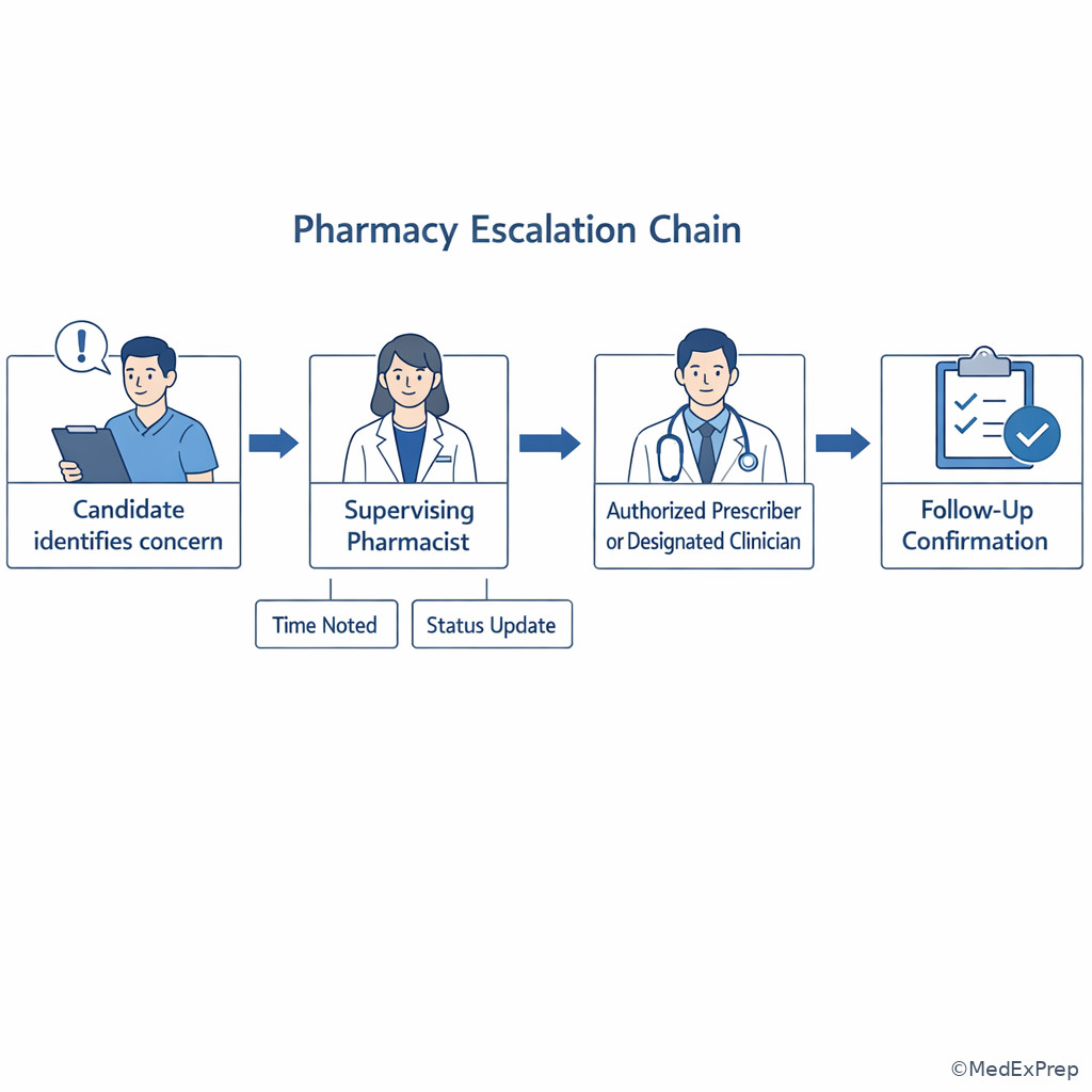 Escalation chain handoff diagram