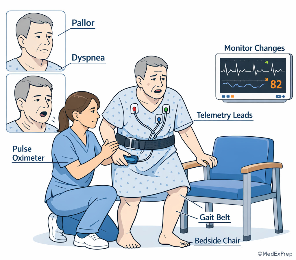 Acute care PT safety monitoring scene