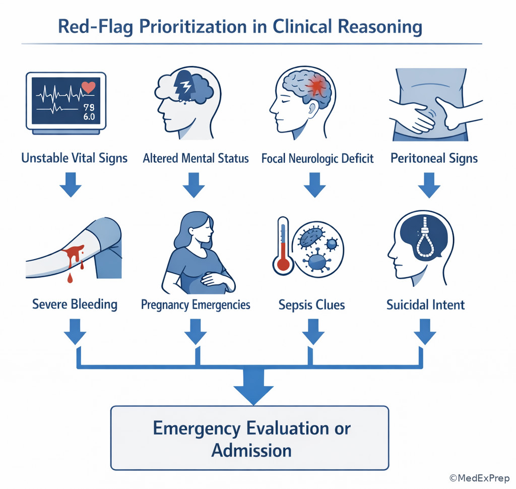 Red-flag prioritization board diagram