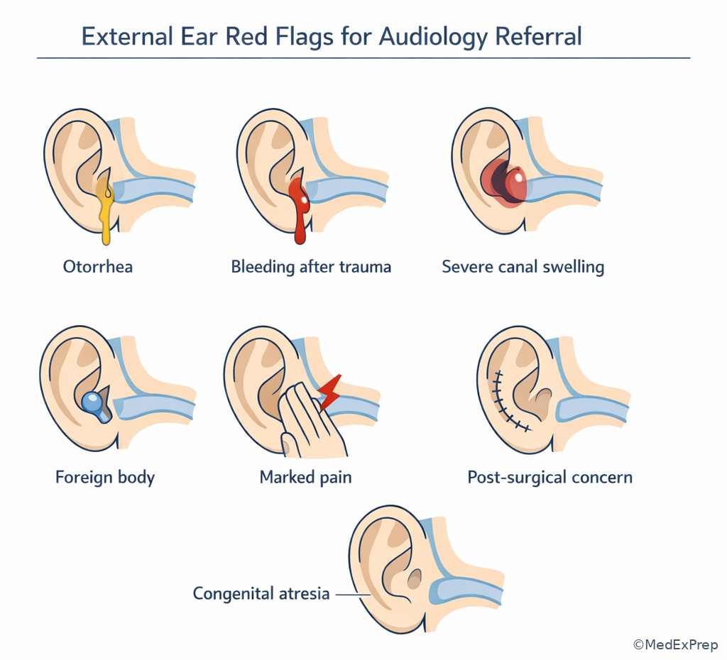 External ear red flags requiring referral