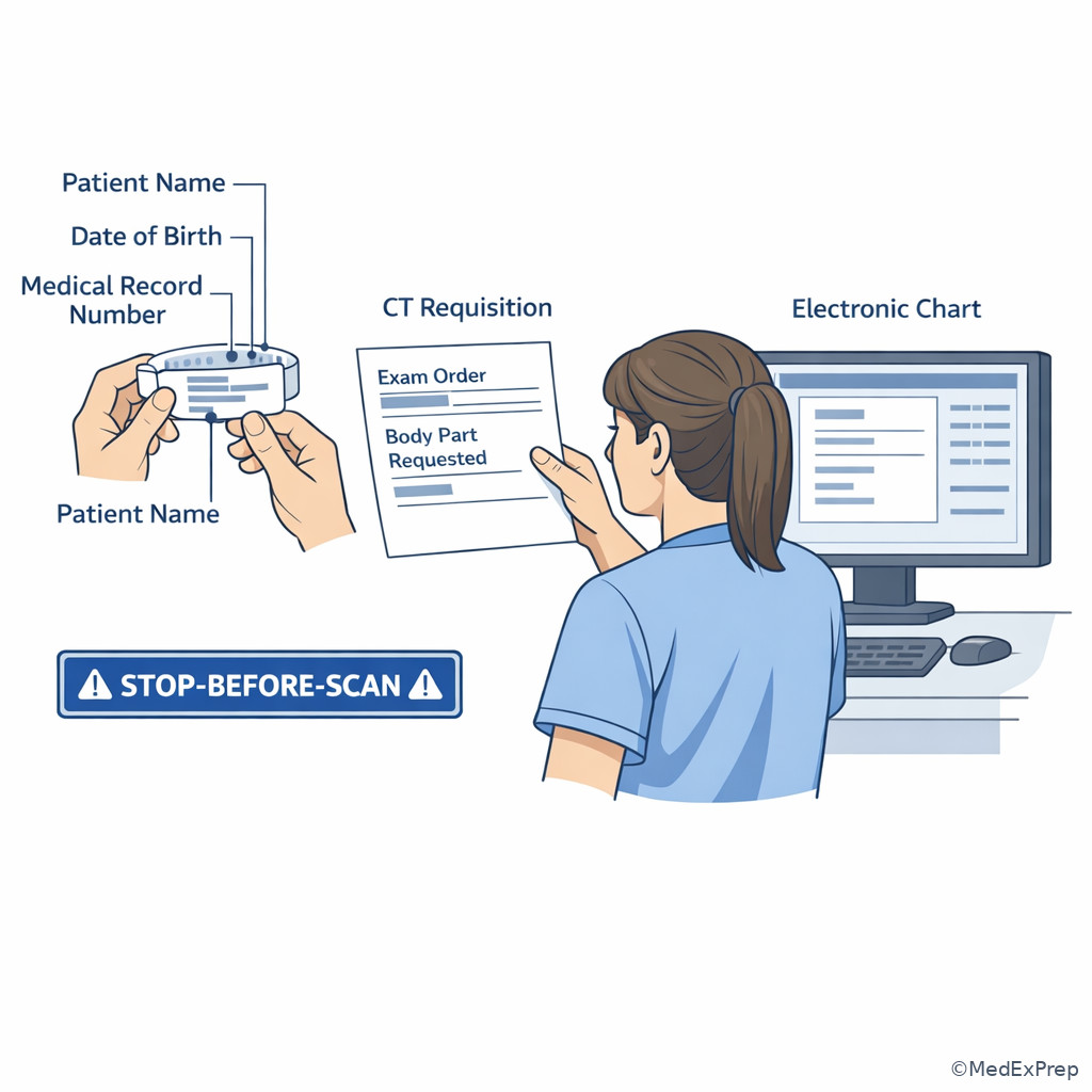 Patient ID wristband and requisition cross-check