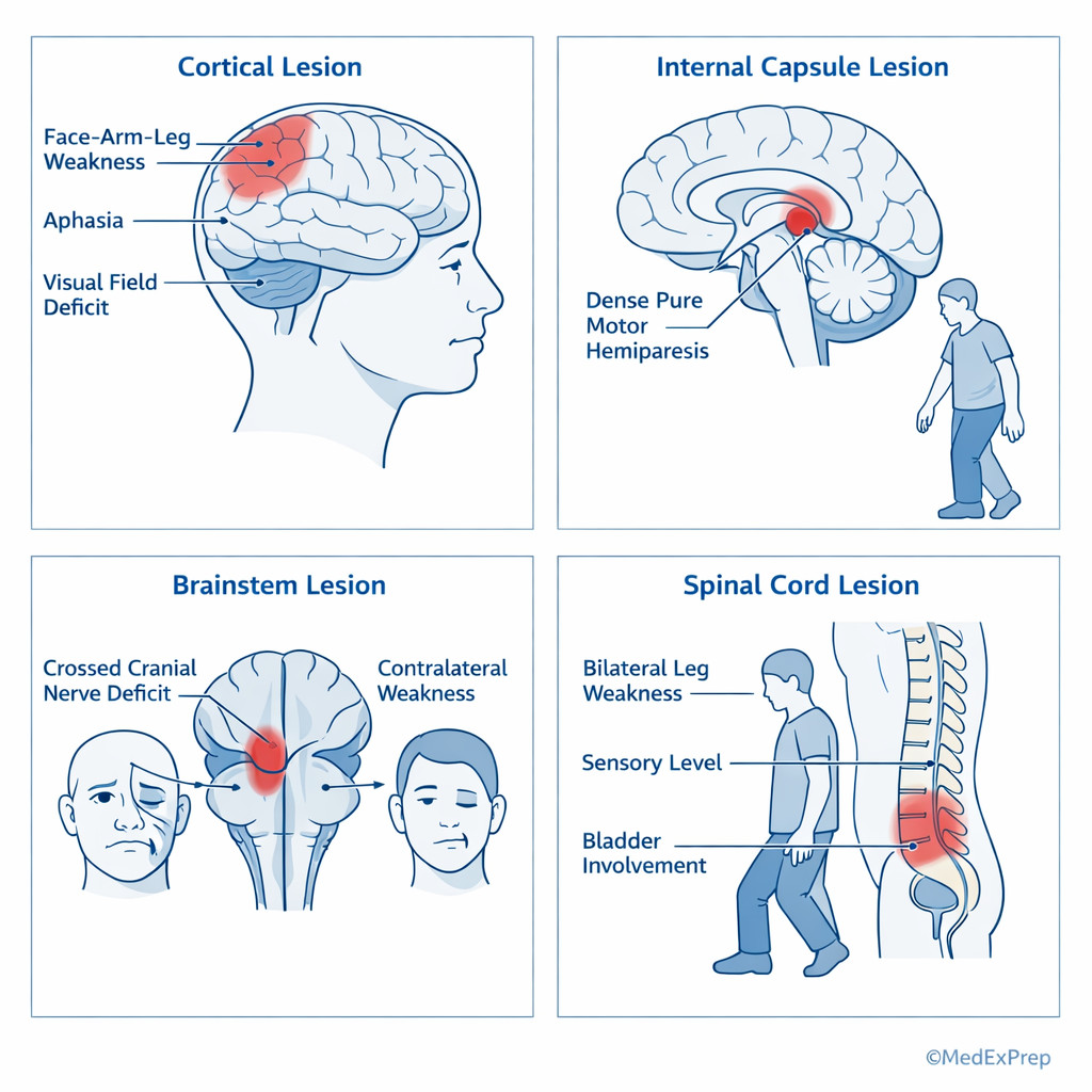 Fig 3. Central motor lesion pattern atlas