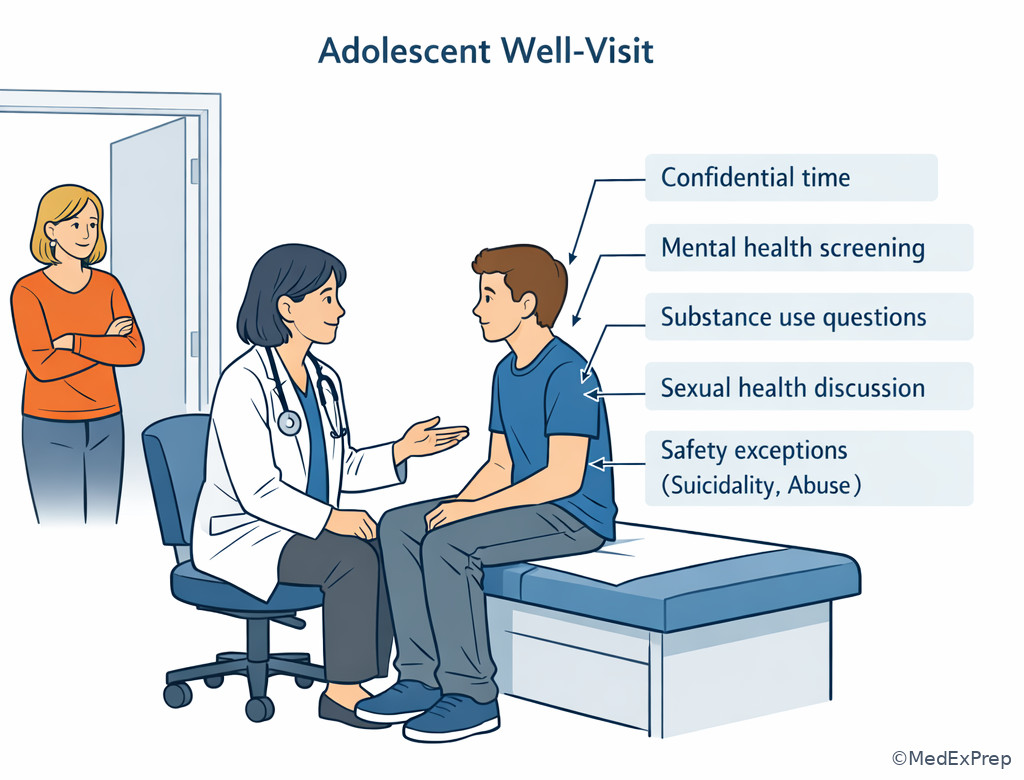 Adolescent confidential visit room setup