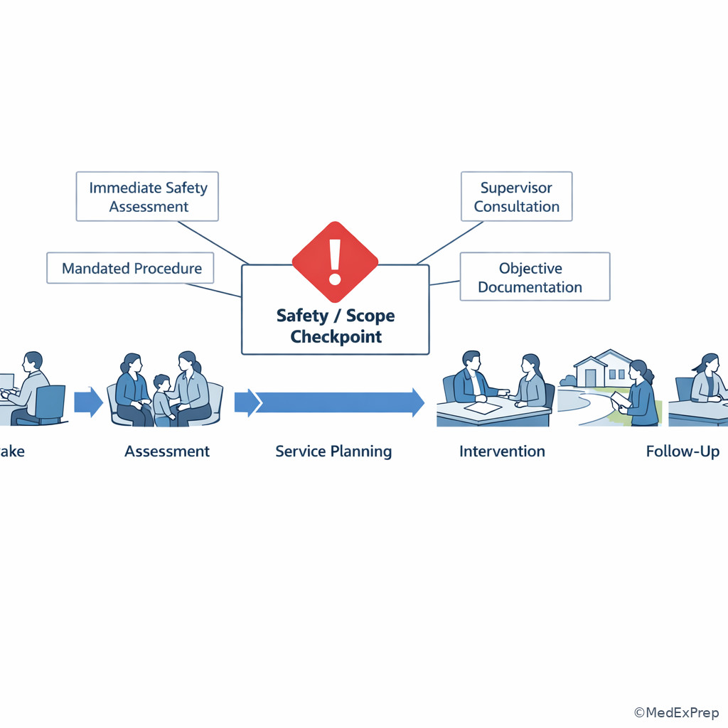 Safety interruption workflow illustration