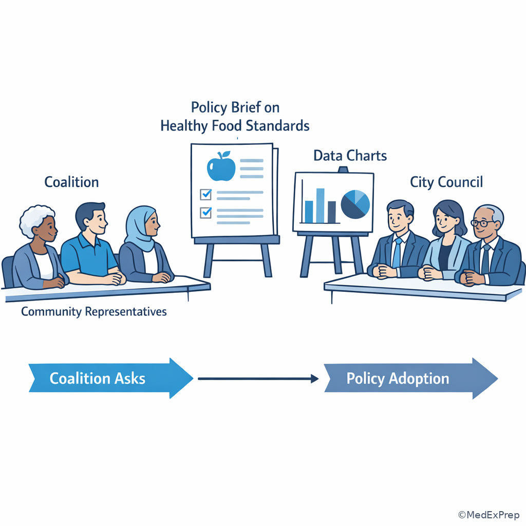 Policy advocacy meeting illustration