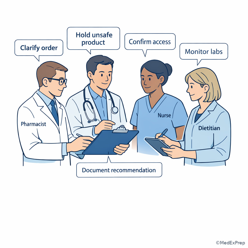 Interdisciplinary handoff for nutrition support safety