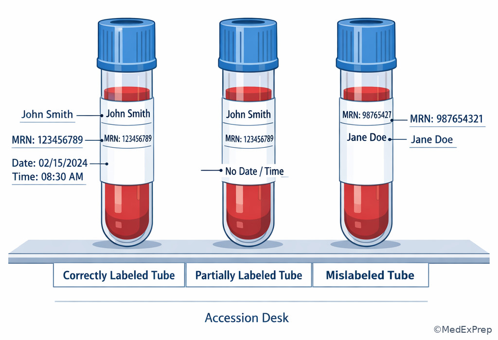 Examples of labeled, partially labeled, and mislabeled tubes