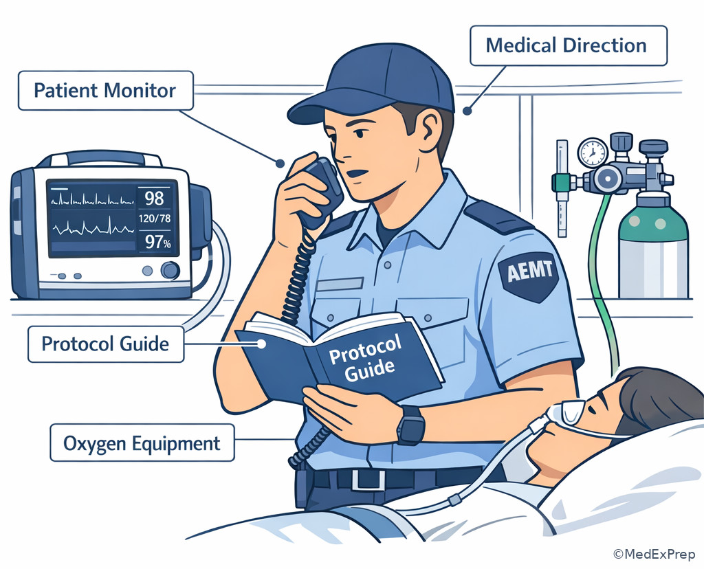 AEMT protocol binder and radio consultation