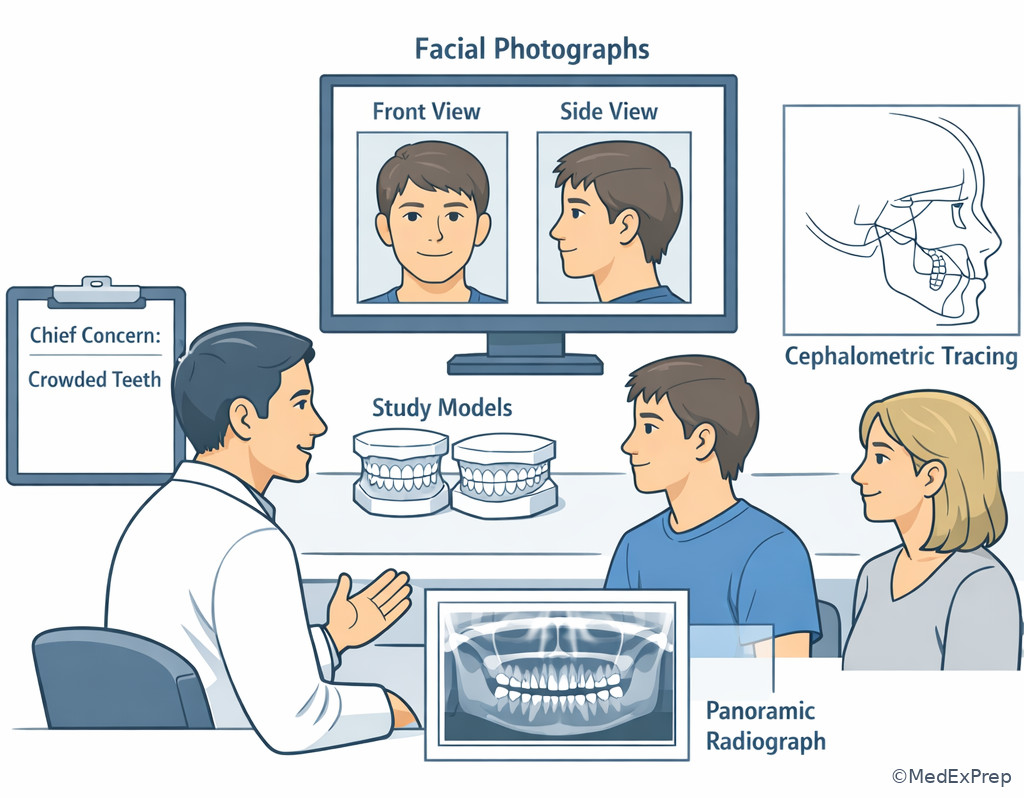 Patient interview and orthodontic diagnostic synthesis