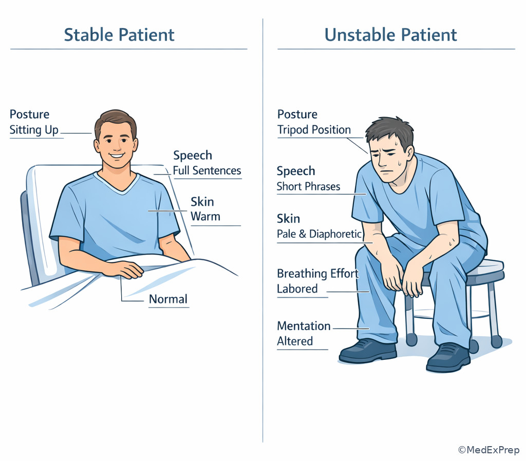 Fig 3. Stable versus unstable first-look comparison