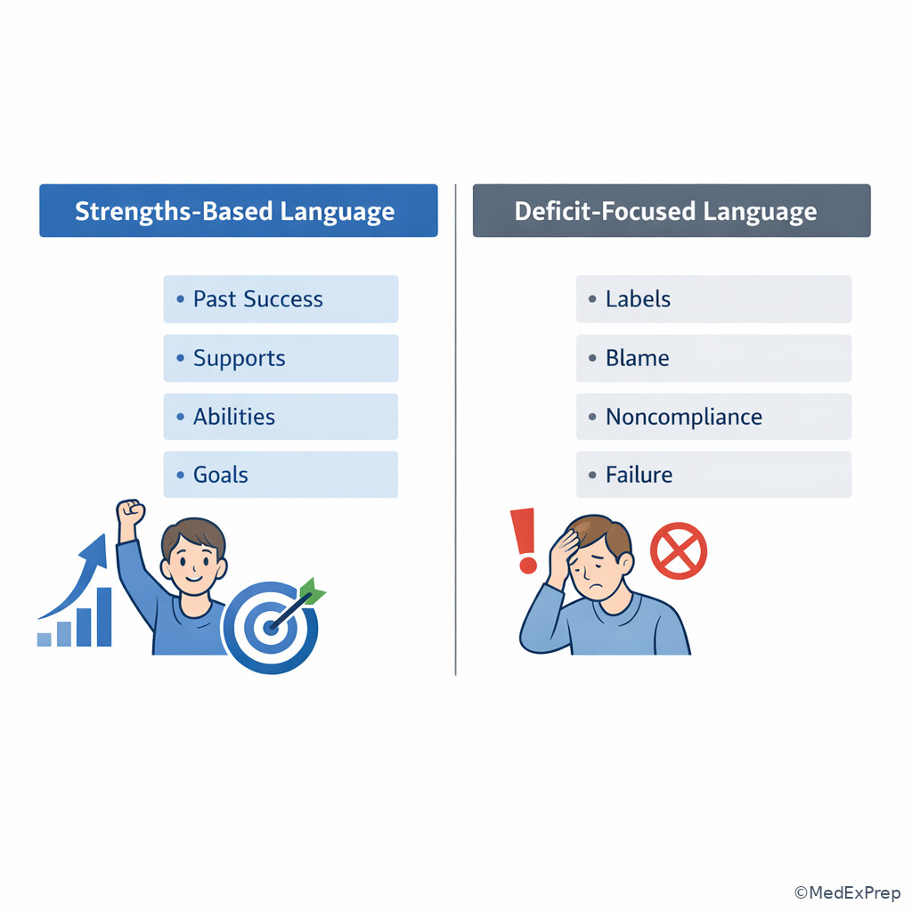 Fig 4. Strengths versus deficits communication board