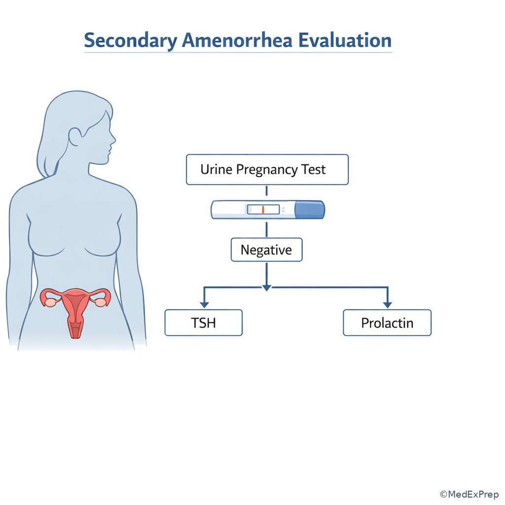 Pregnancy-first amenorrhea pathway