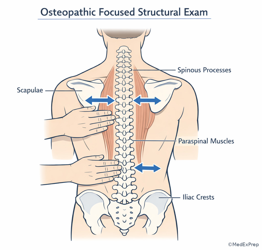 Anatomical landmarks for focused structural exam