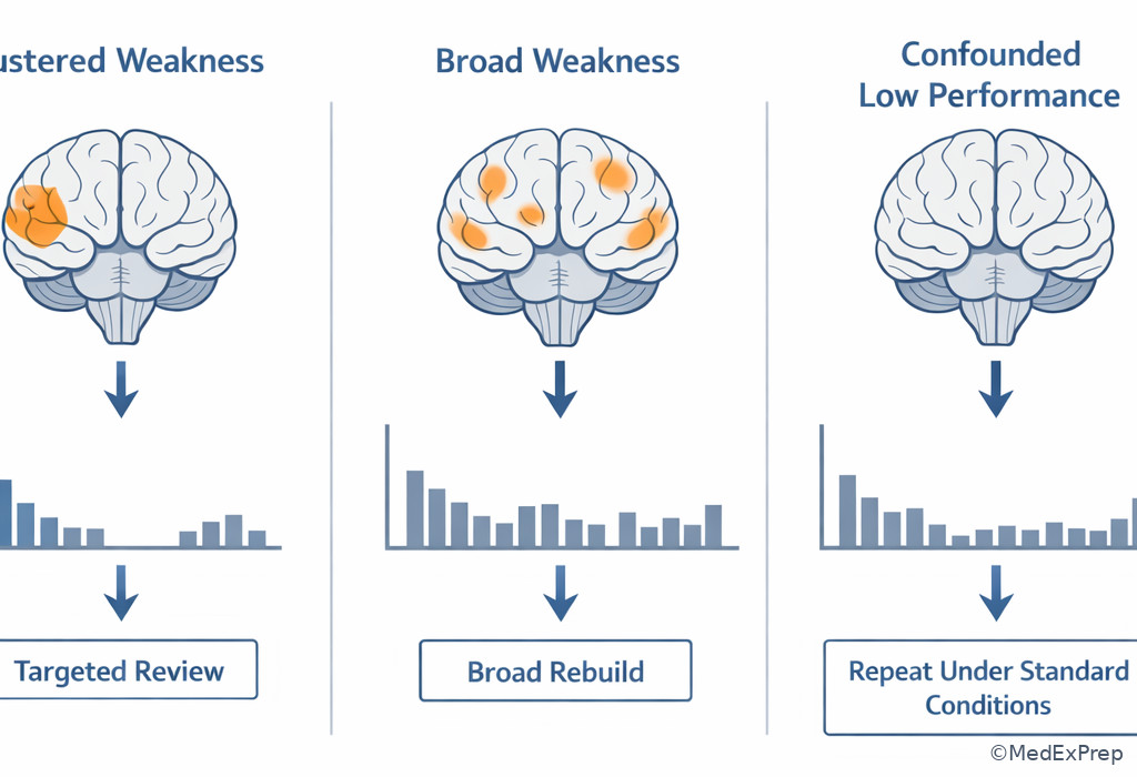 Comparison of score patterns and study responses