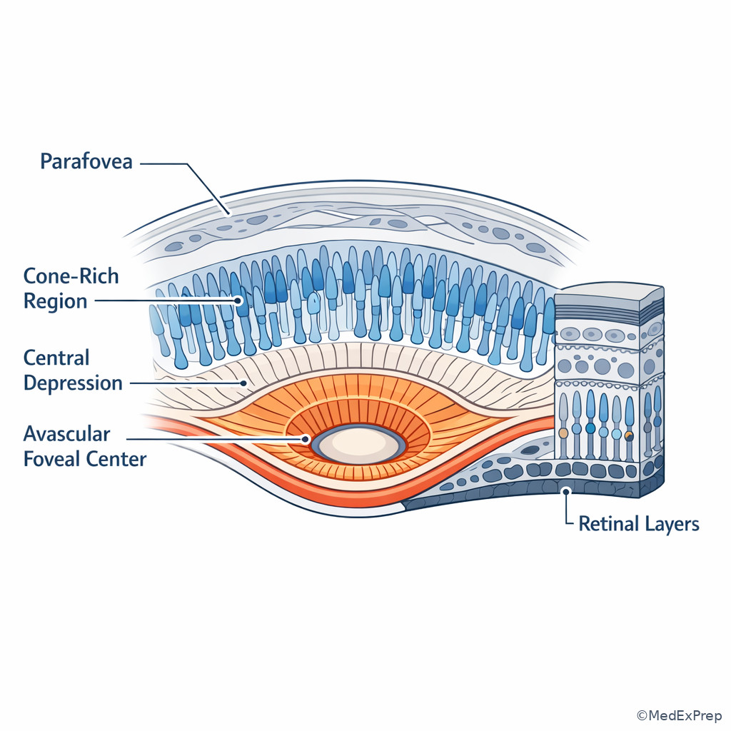 Macula and fovea microanatomic emphasis