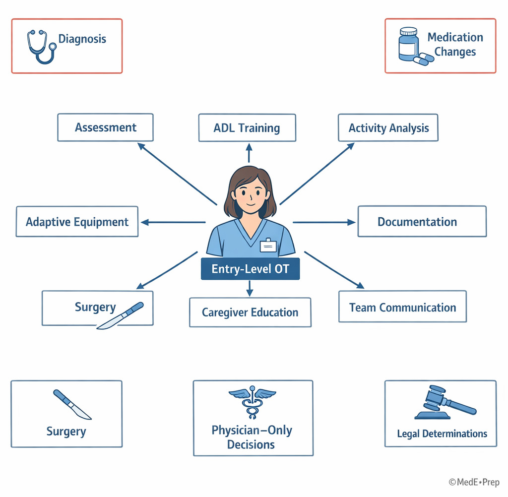 Entry-level OT role boundaries illustration