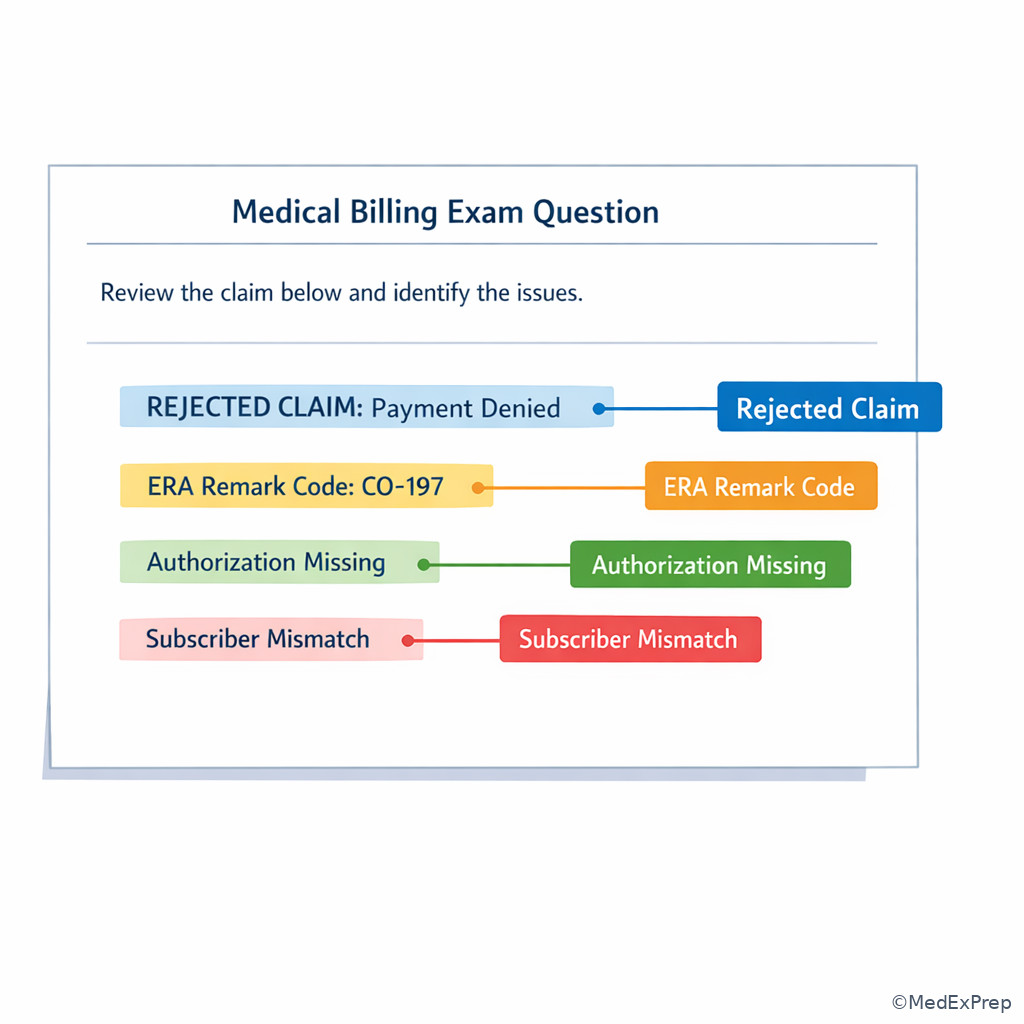 Exam stem annotation worksheet illustration