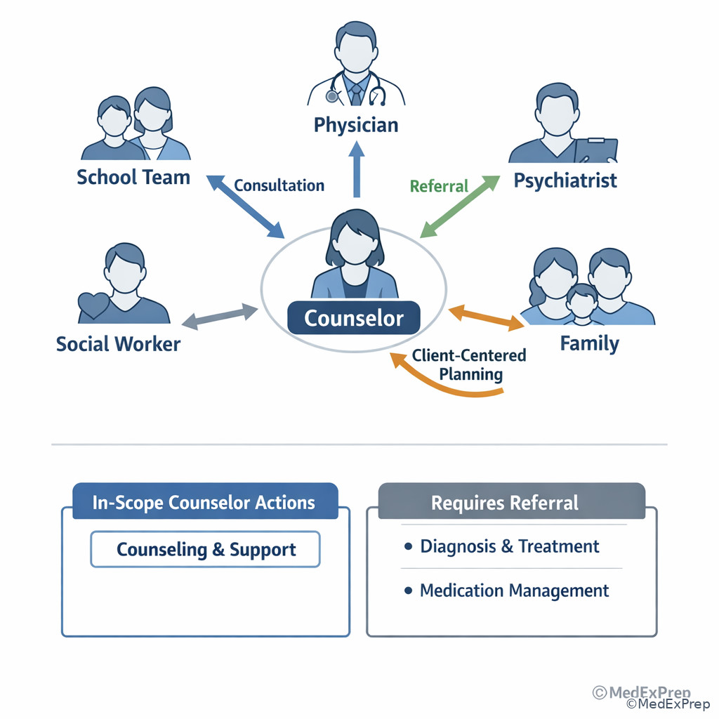 Interprofessional collaboration in counseling practice