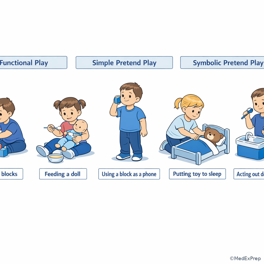 Early symbolic play examples