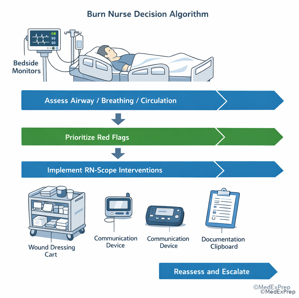Fig 5. Burn nurse exam algorithm illustration