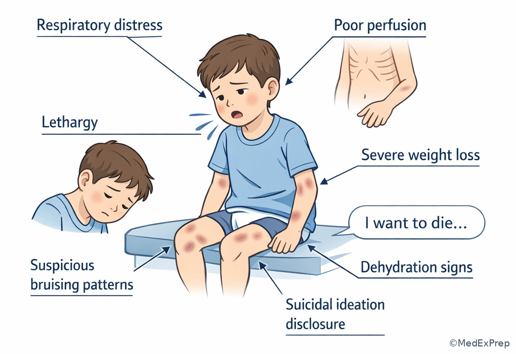 Red flags in a pediatric preventive encounter