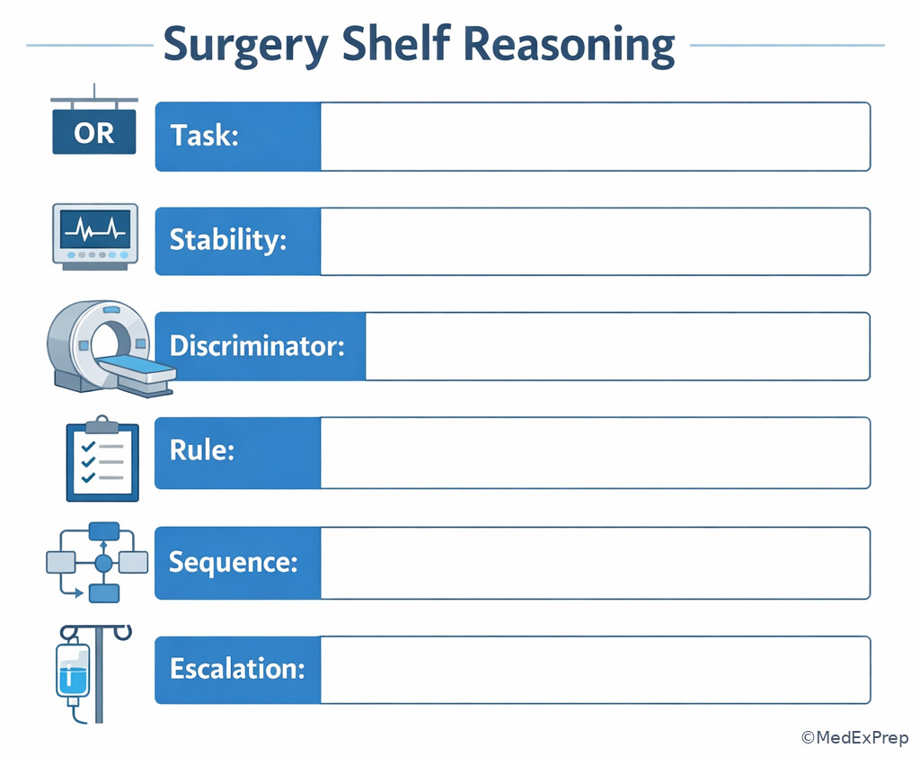 Surgical bedside reasoning checklist