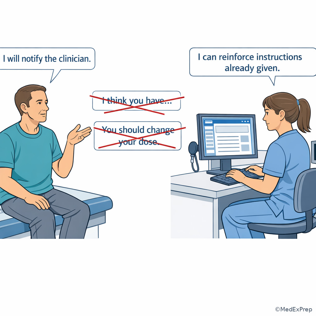 Medical assistant communication boundary scene