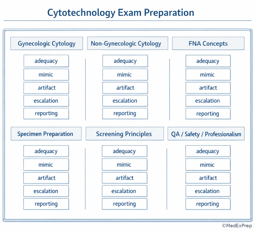 Study-board layout for domain-based CT review