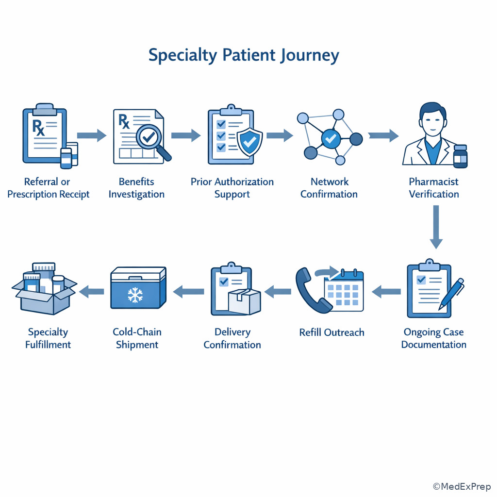 End-to-end specialty patient journey