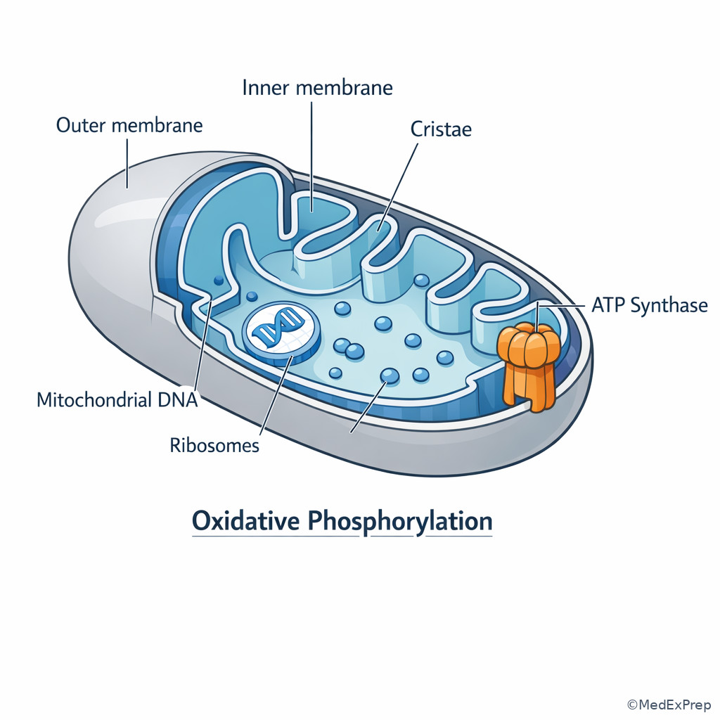 Mitochondrion ultrastructure and ATP production