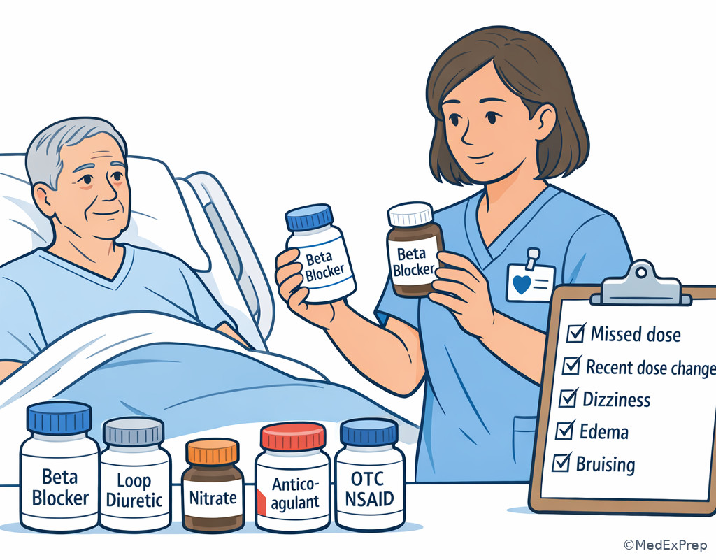 Fig 4. Medication reconciliation for cardiovascular symptoms