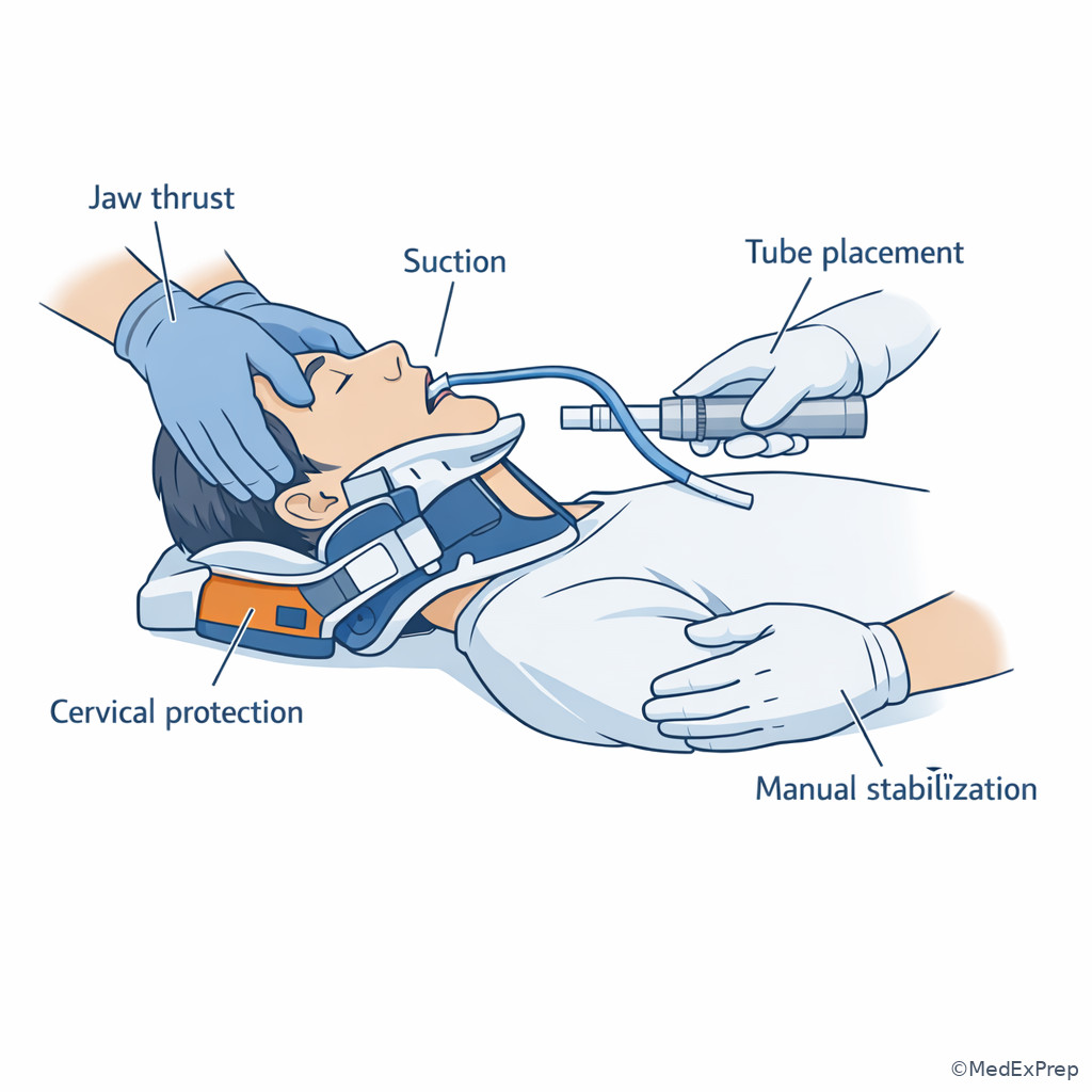 Definitive airway with cervical spine protection