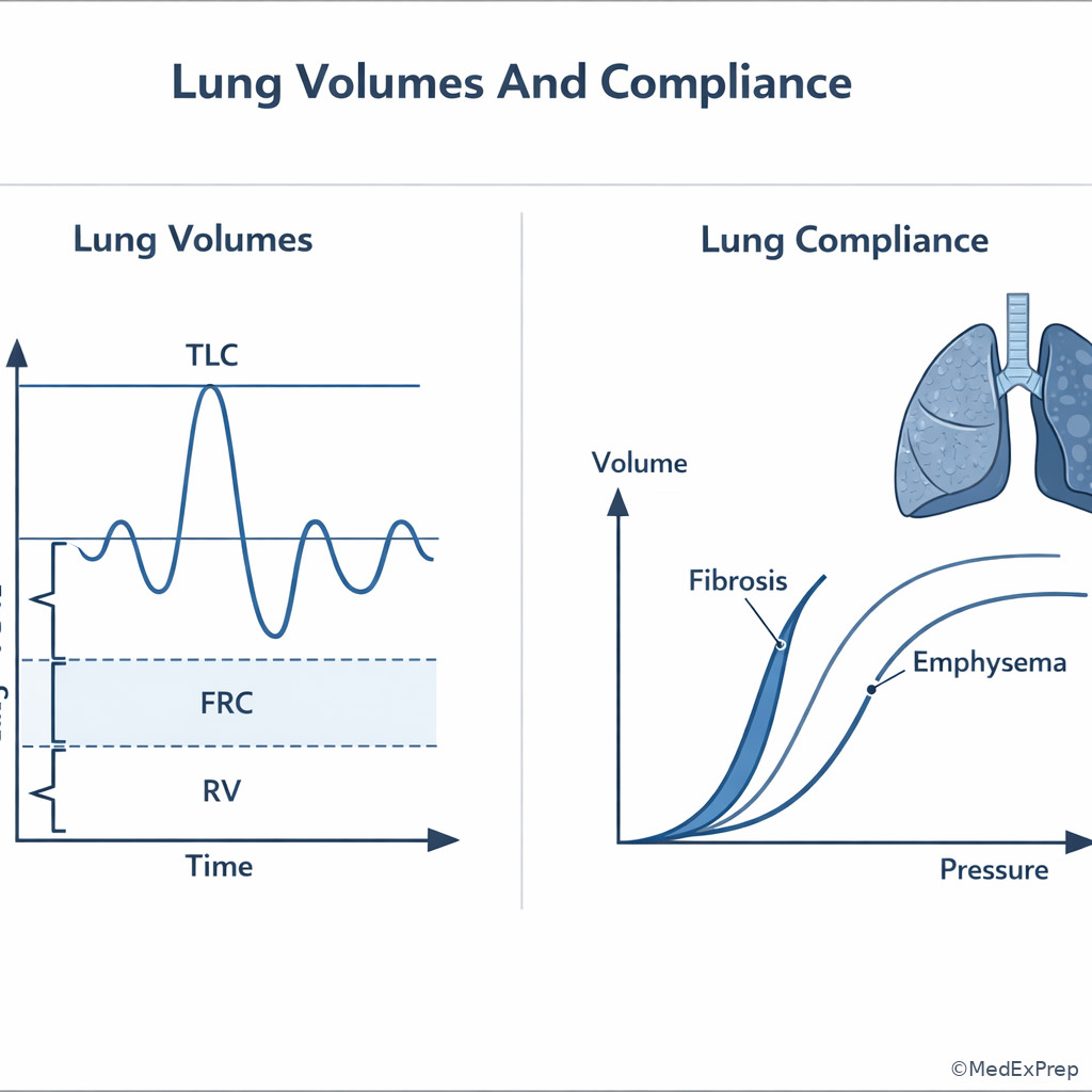 Illustration: Lung Volumes And Compliance