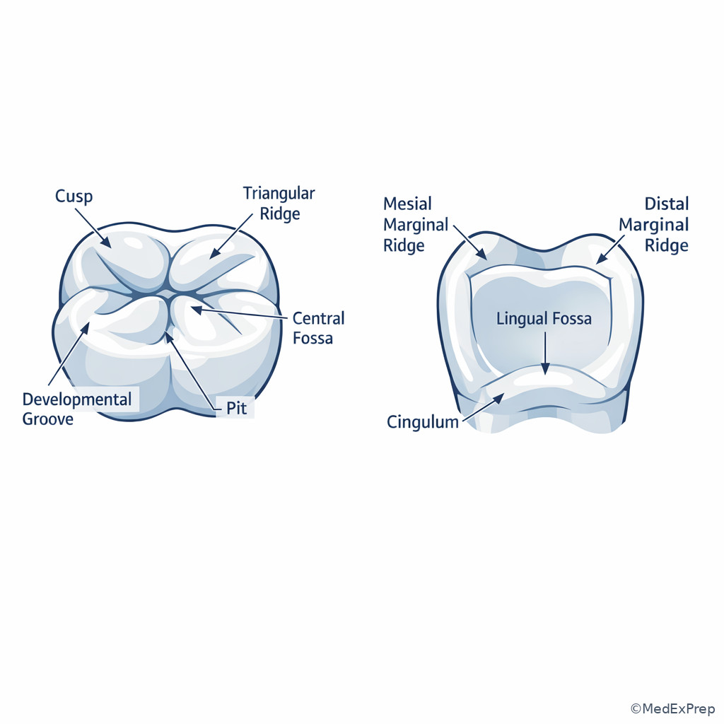 Anatomy of basic crown landmarks