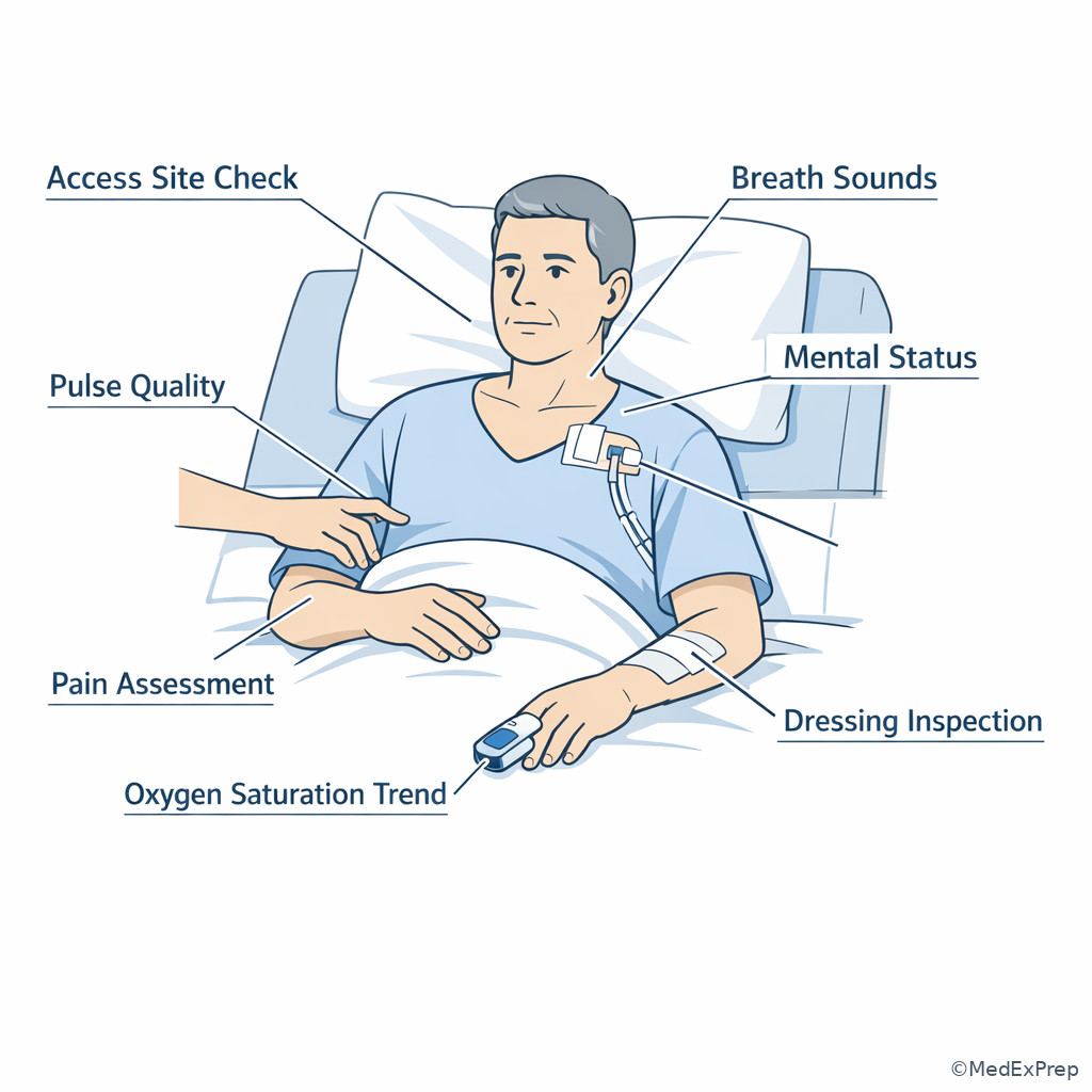 Post-procedure monitoring checkpoints