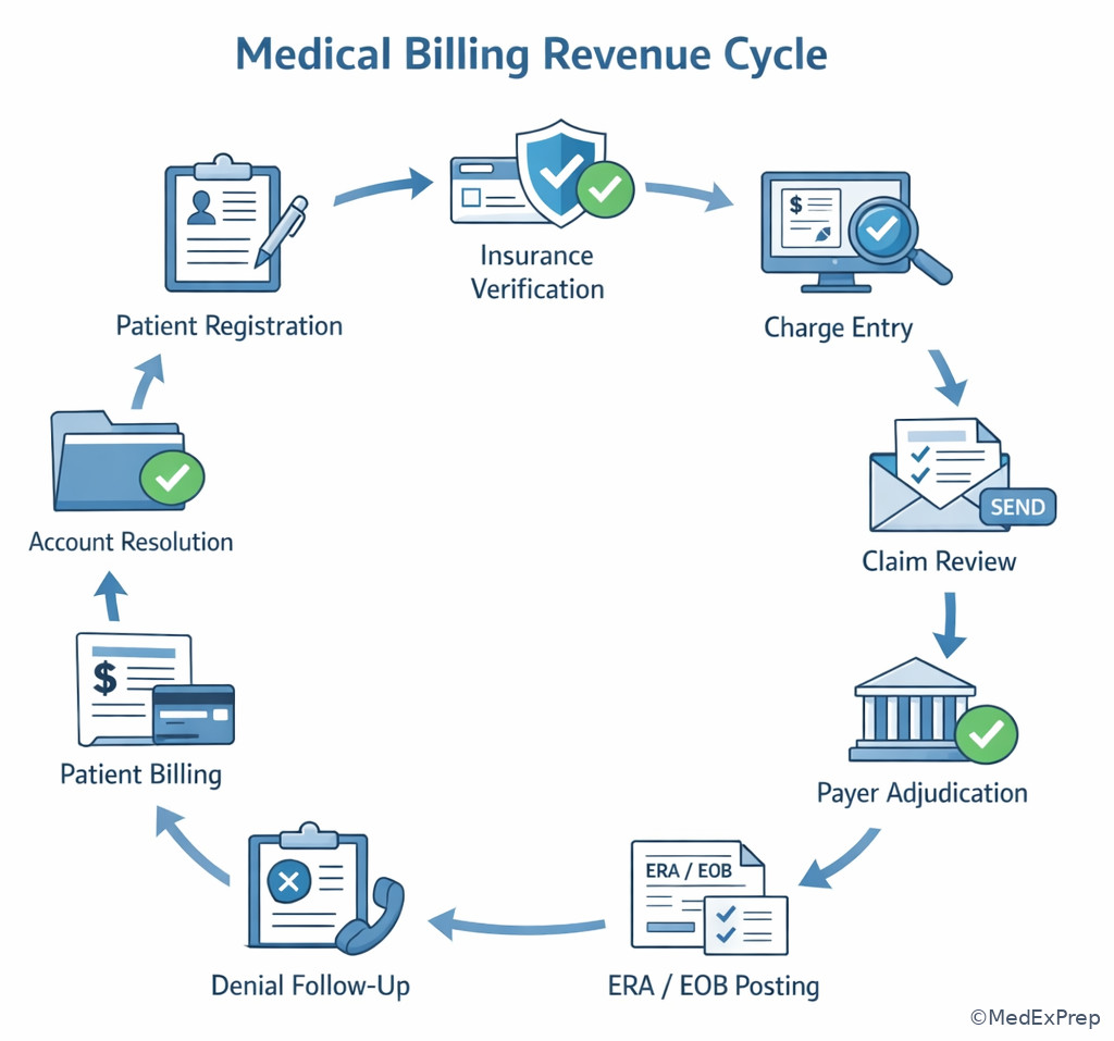 Revenue cycle wall map illustration