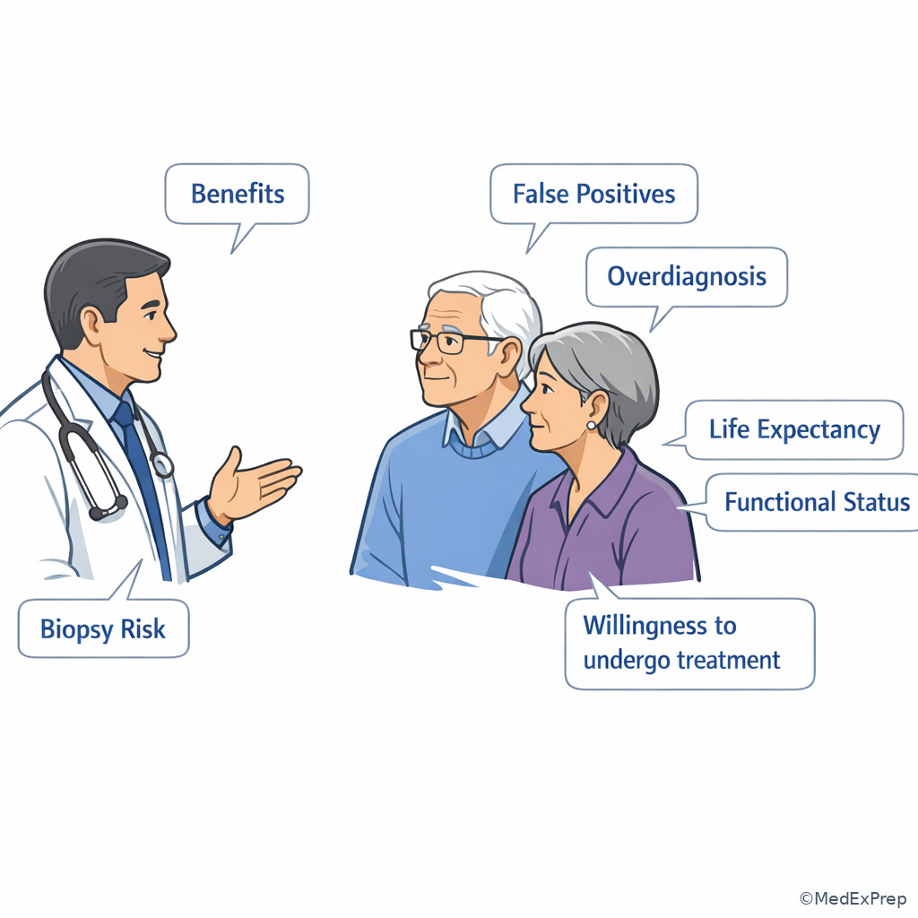 Shared decision-making discussion for cancer screening