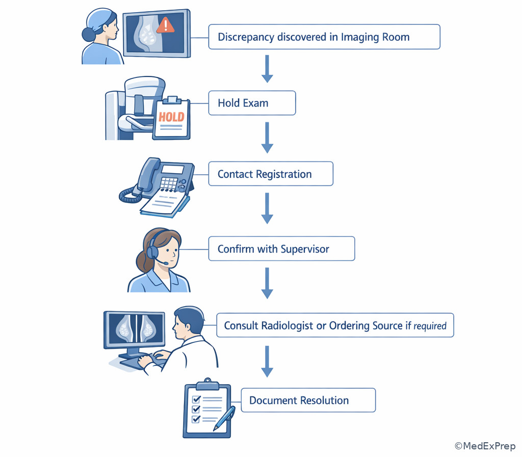 Escalation pathway for unresolved identity discrepancy