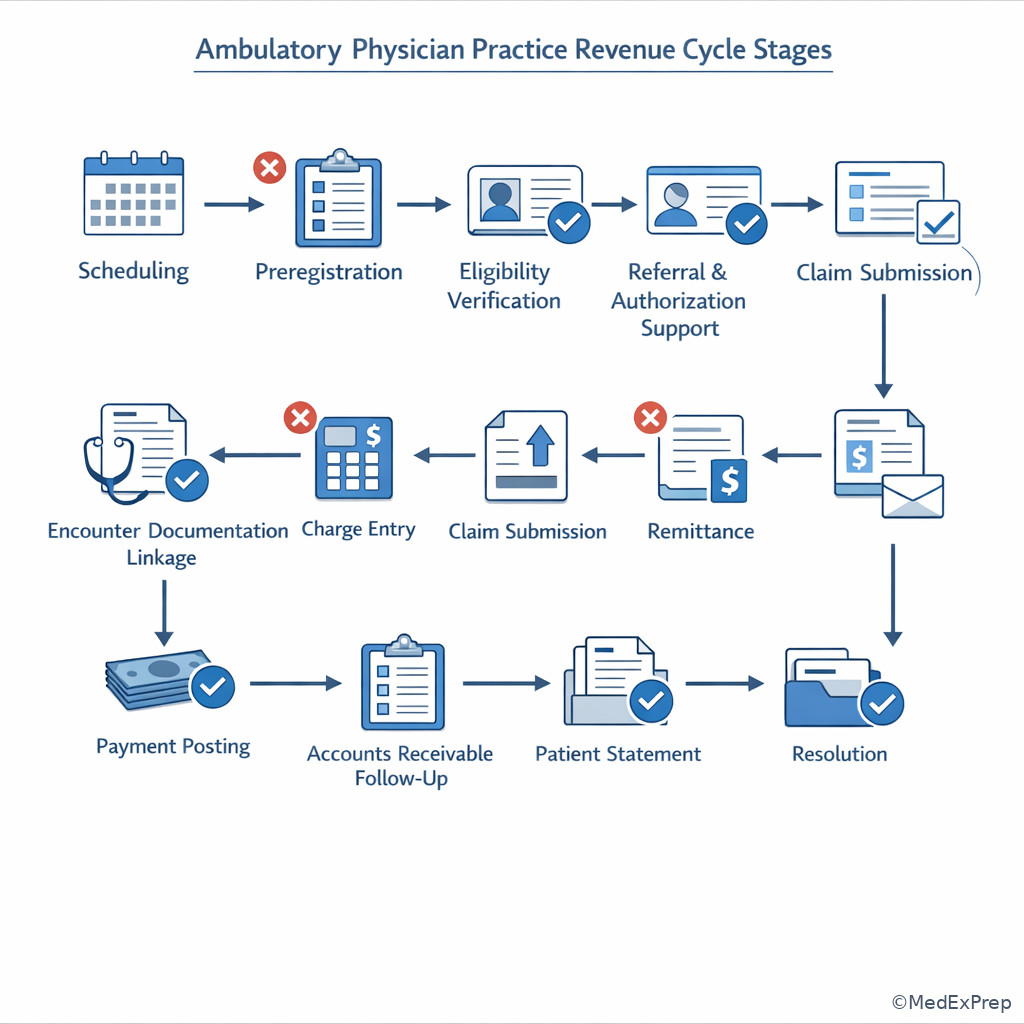 Administrative revenue cycle map