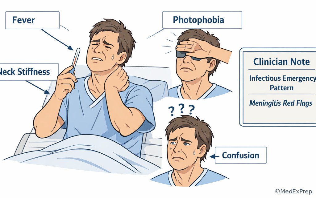 Meningitis red-flag bedside findings