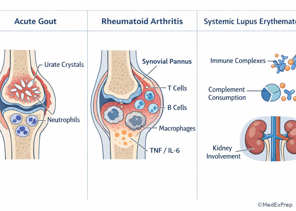 Immune mechanisms across common rheumatology syndromes