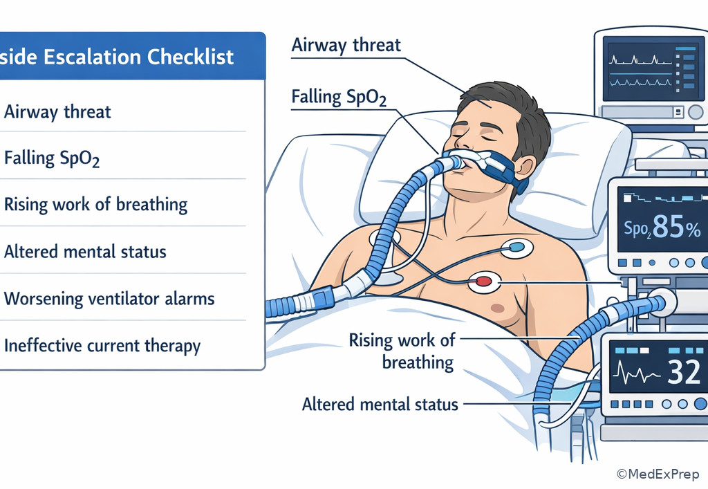 Visual checklist of bedside escalation triggers
