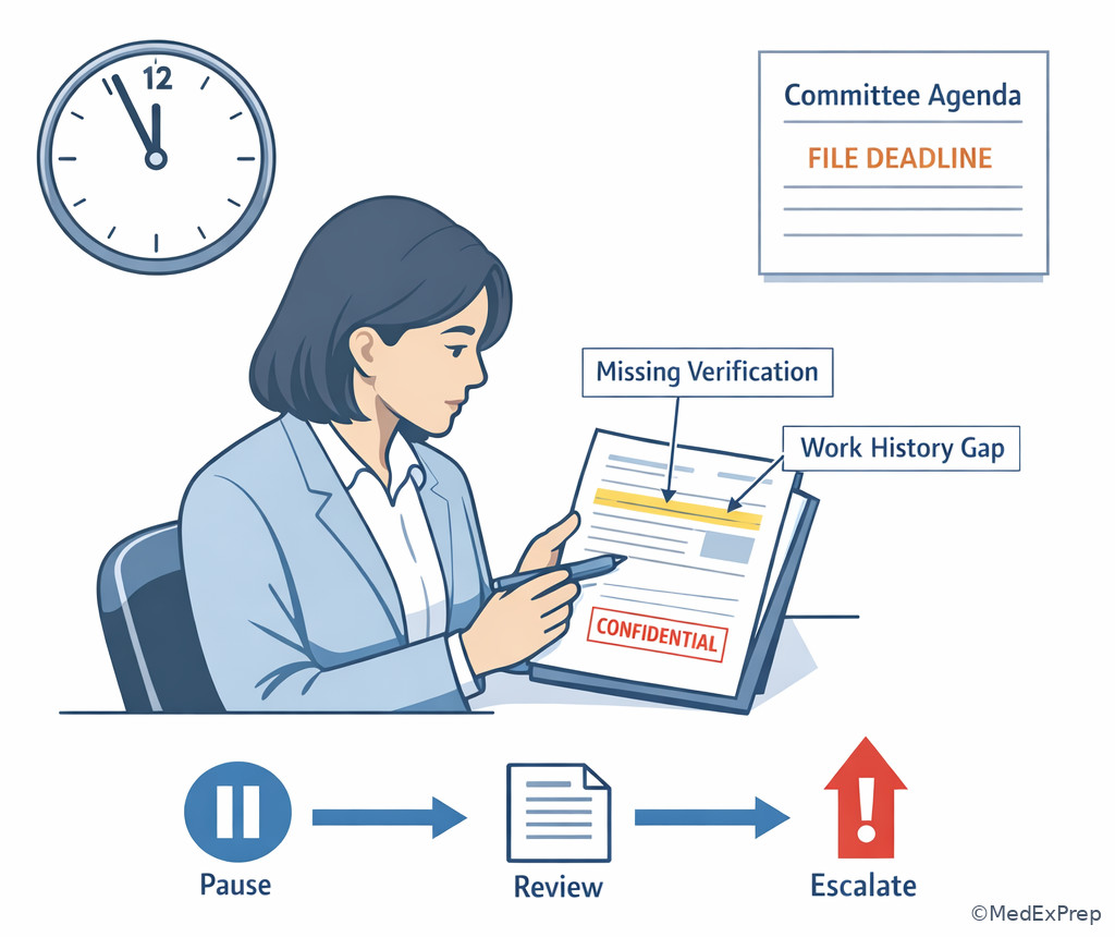 Urgent file review illustration