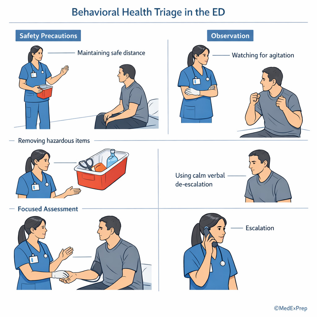 Safety-focused behavioral triage setup