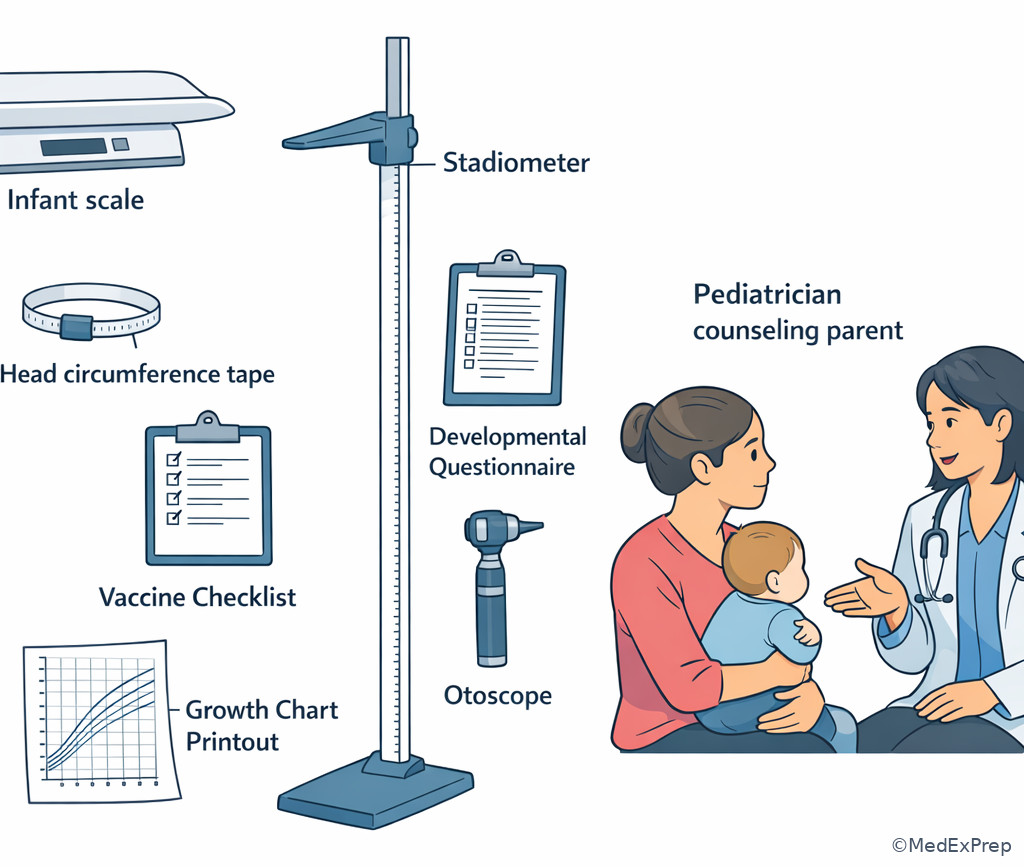 Preventive visit room setup checklist
